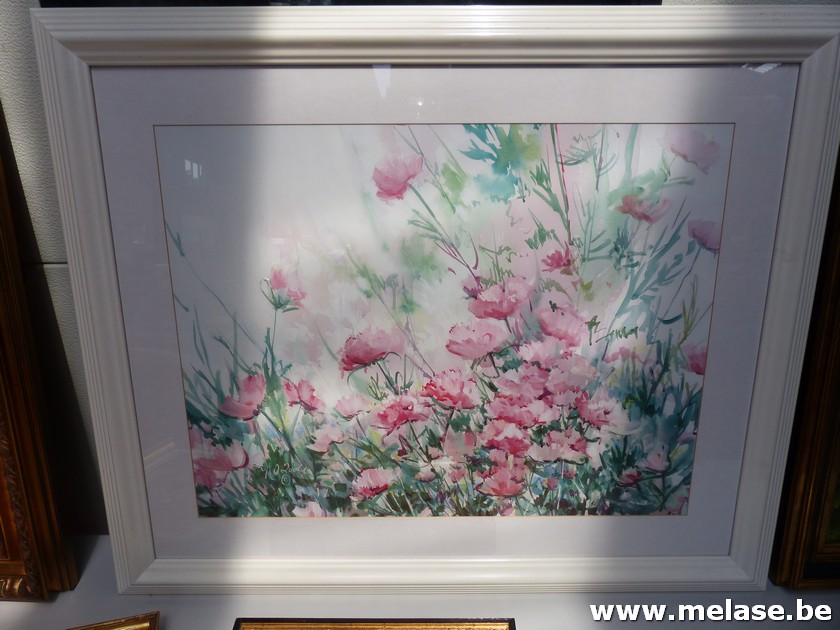 Prent achter glas "bloemen"