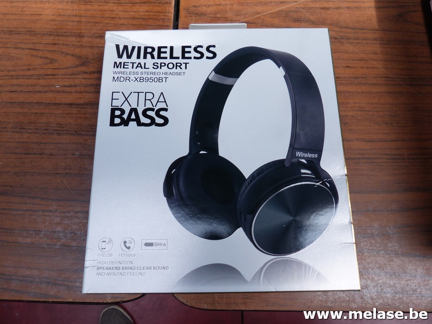 Wireless stereo headphone "grijs"