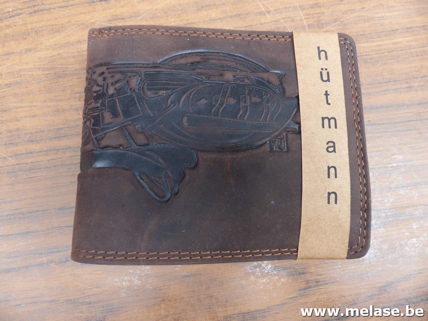 Herenportefeuille "bruin leder"