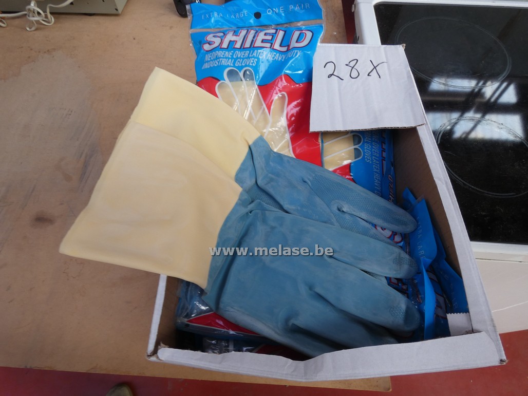 Industriële latex handschoenen