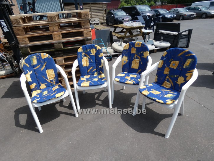 Tuinstoelen "wit-PVC"