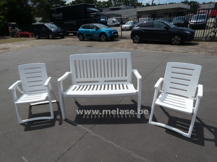 Tuinstoelen "wit-PVC"
