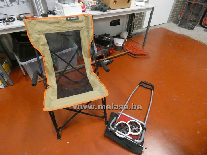 Kampeerstoel + opvouwbare trolley