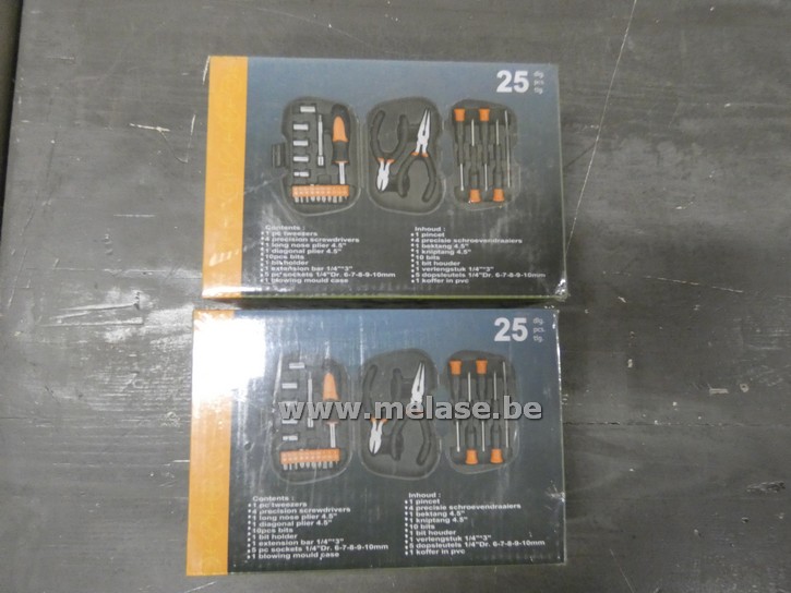 Mini gereedschapskoffertjes + inhoud
