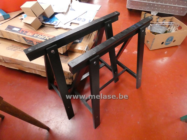 Houten schragen "zwart"