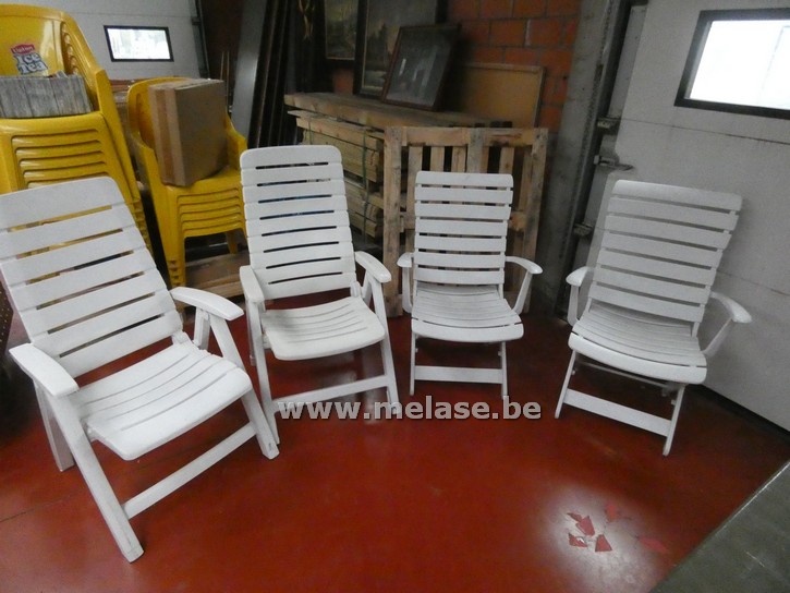 Tuinstoelen "wit-PVC"