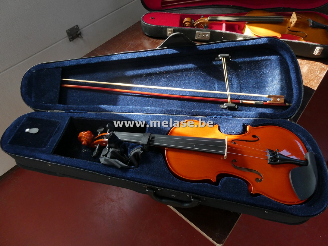 Viool + toebehoren in koffer
