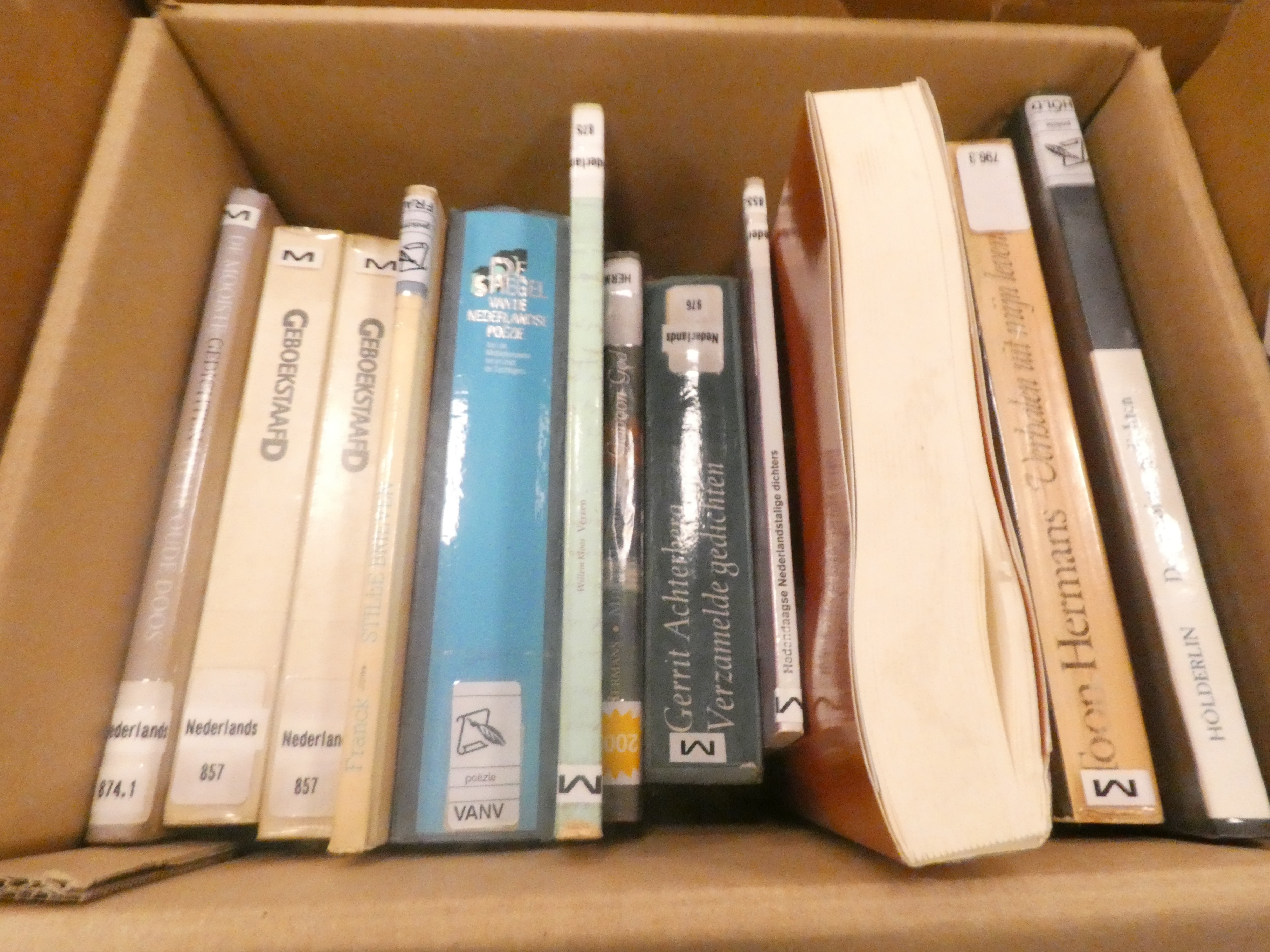 Doos boeken "Poëzie"