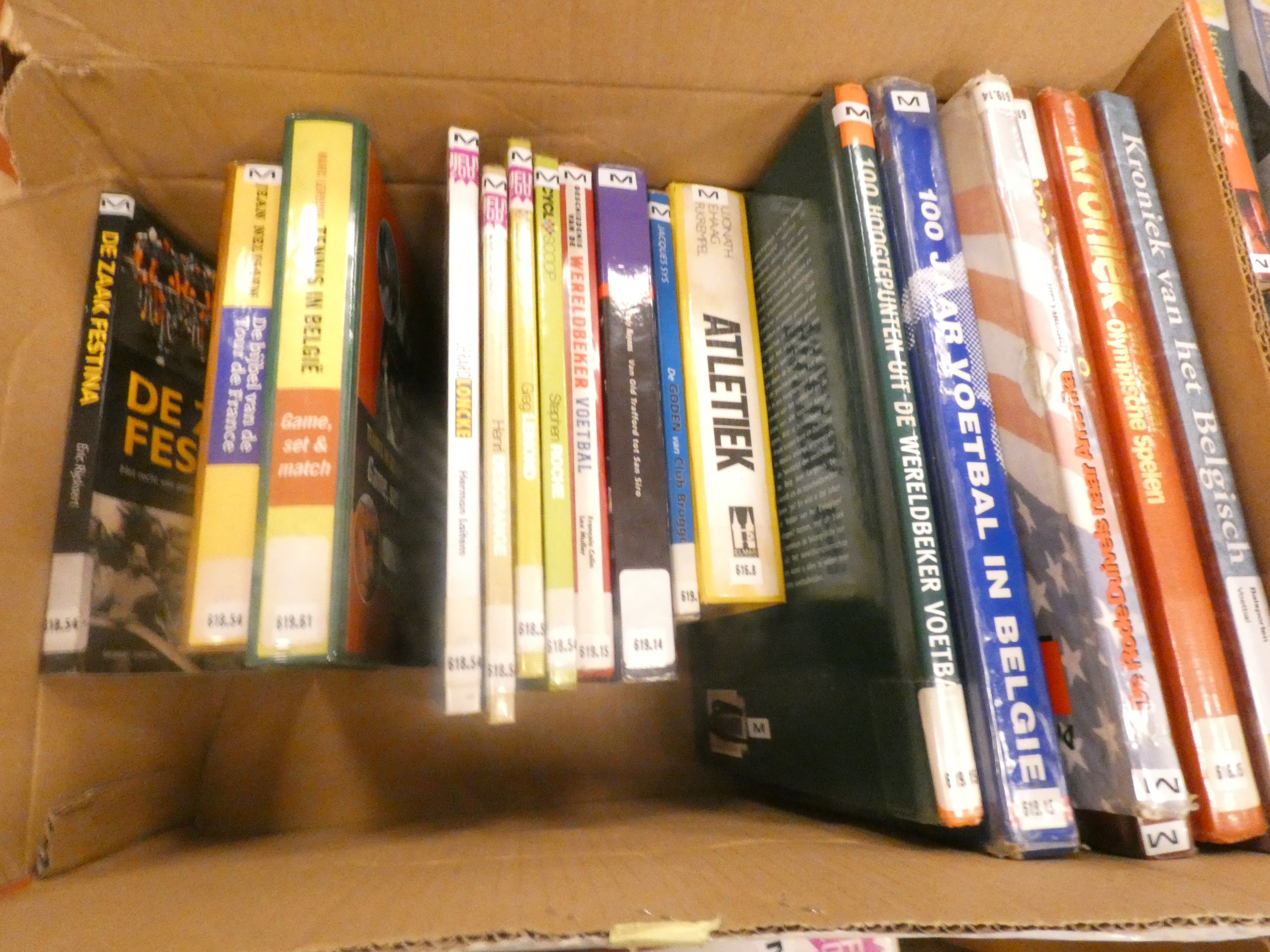 Doos boeken "sport"