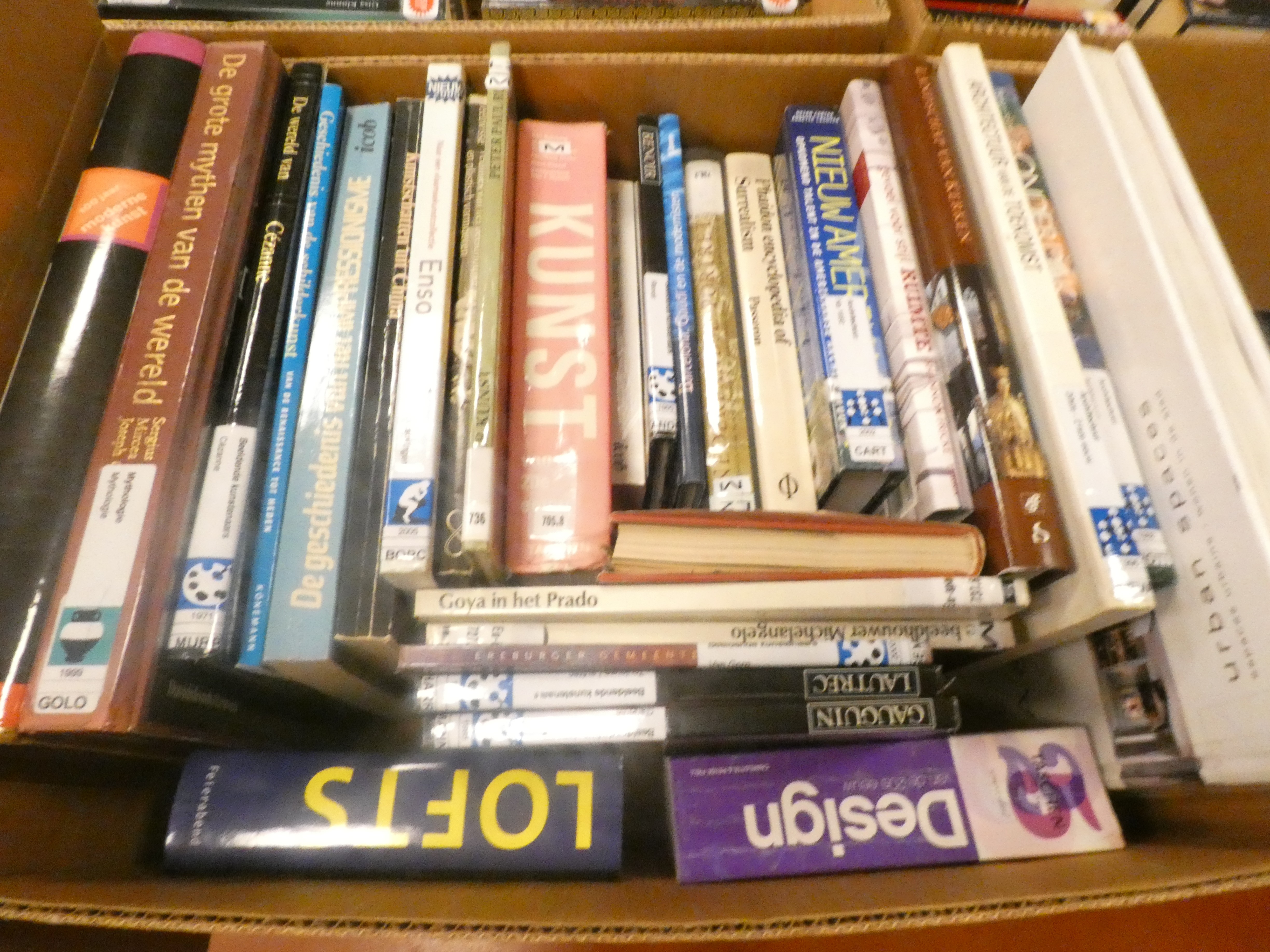 Doos boeken "Kunst en architectuur"