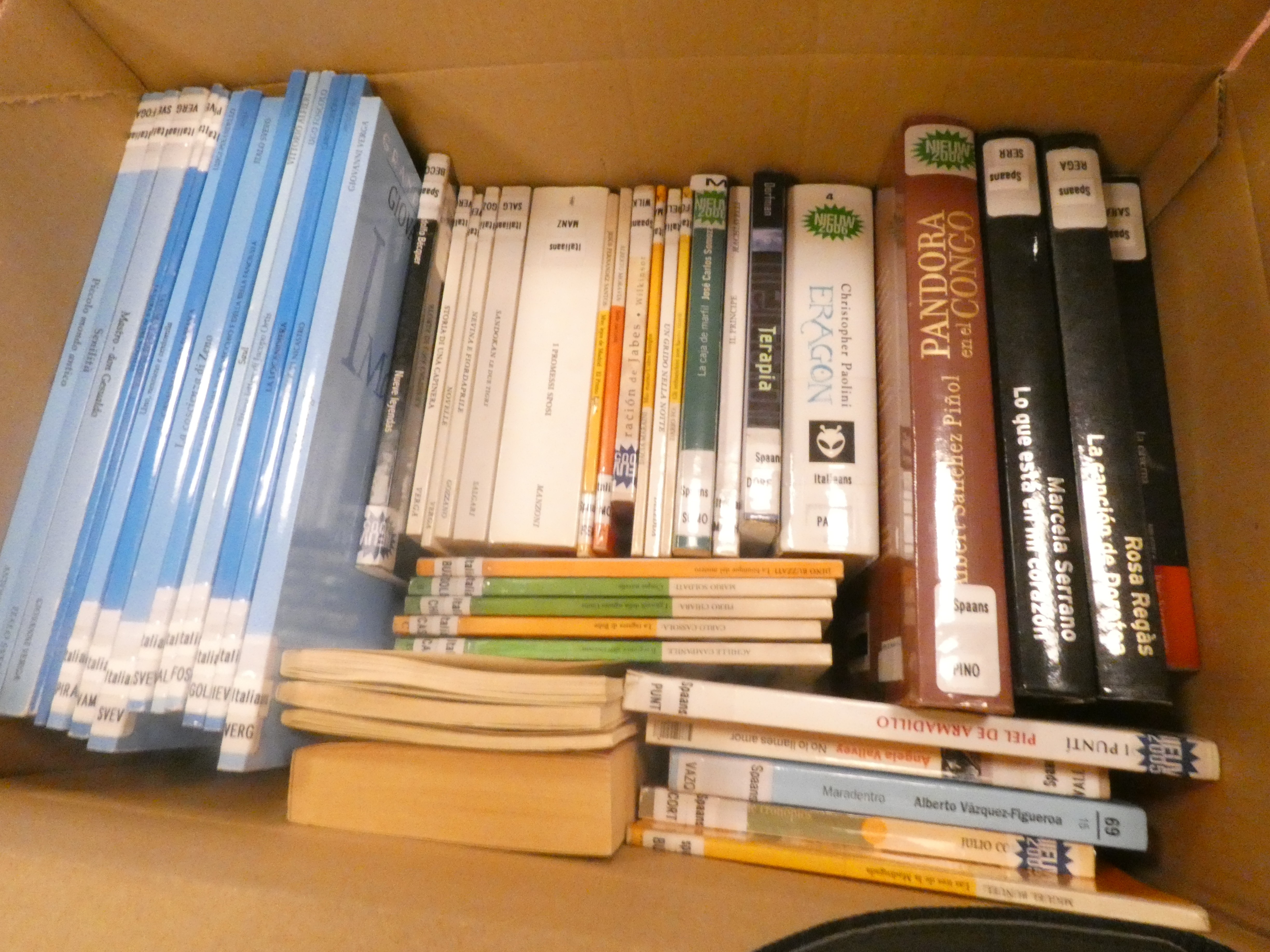 Doos boeken "Spaans - Italiaans"