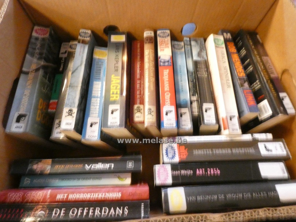 Doos boeken "Thrillers"
