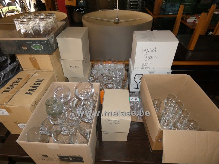 Bier- en waterglazen