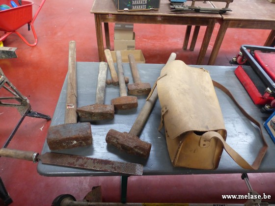 Werktas "leder" + inhoud