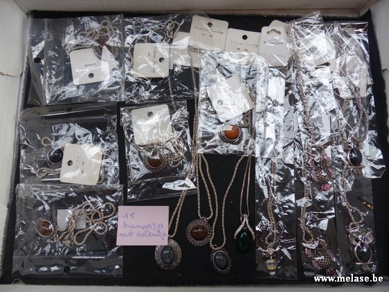 Halsketting met hanger "siersteentjes"