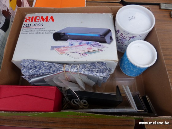 Geldtester + presentatiemateriaal