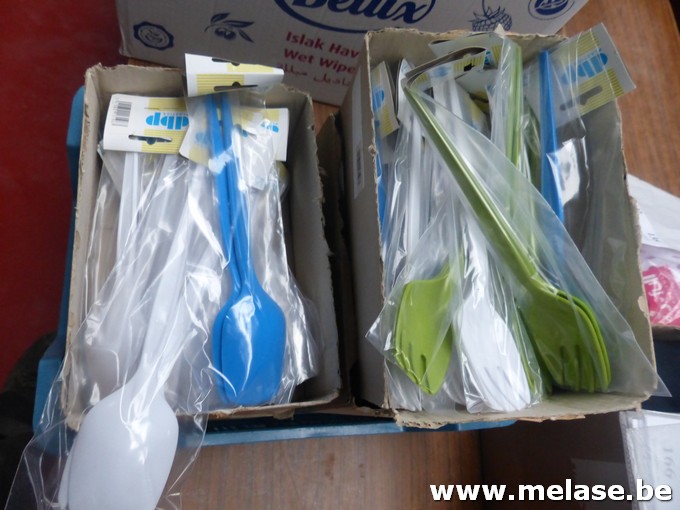 Plastiek saladebestek