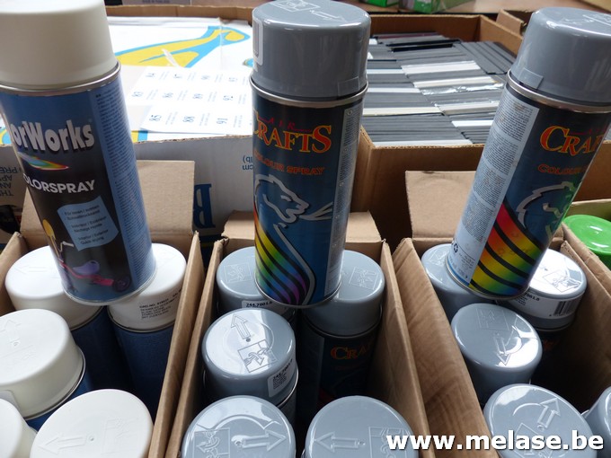 Color spray "hoogglans - RAL7001"