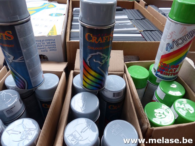 Color spray "hoogglans - RAL7001"