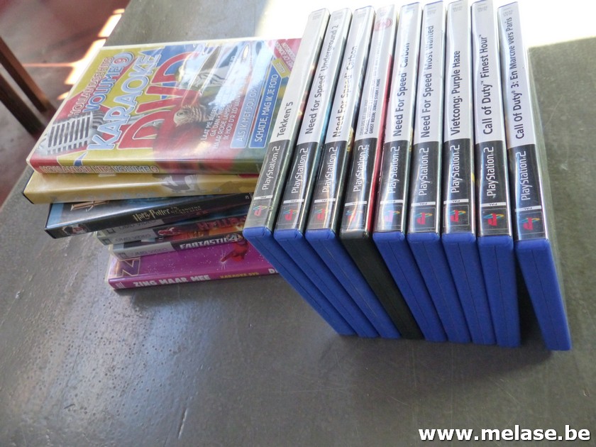 Playstationspelen en DVD's