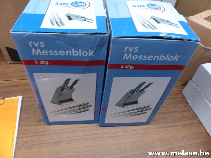 Messenblok + inhoud