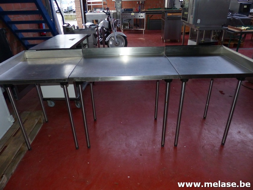 3 delige werktafel "RVS"