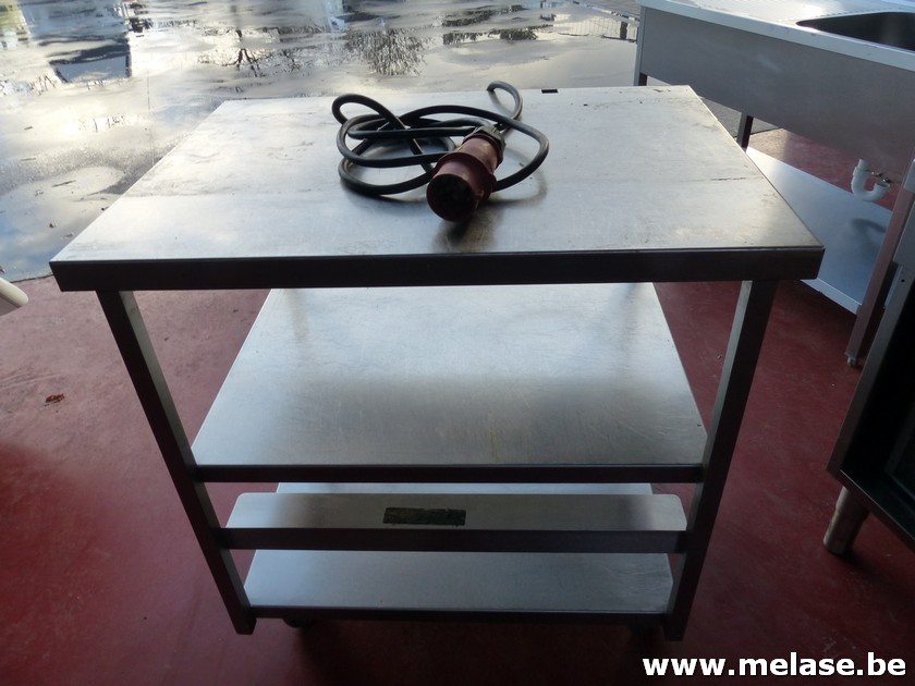 Werktafel op wielen "RVS"