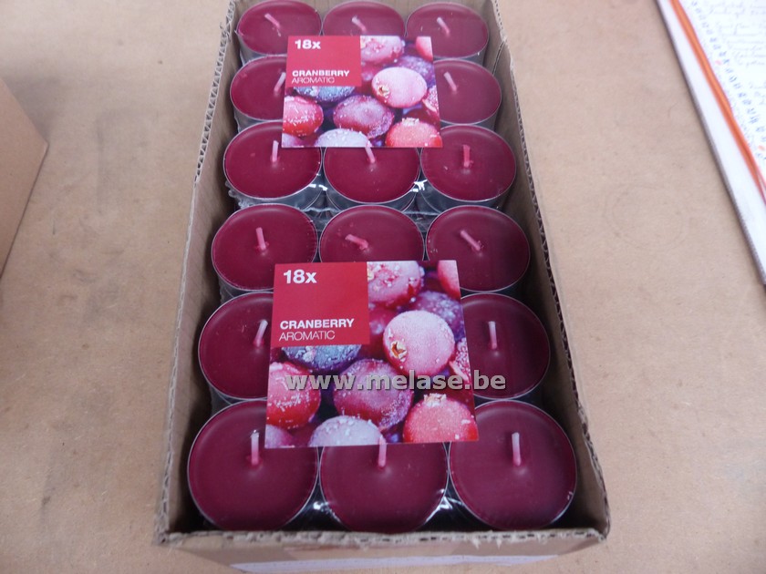 Theelichtjes "Bolsius - cranberry"