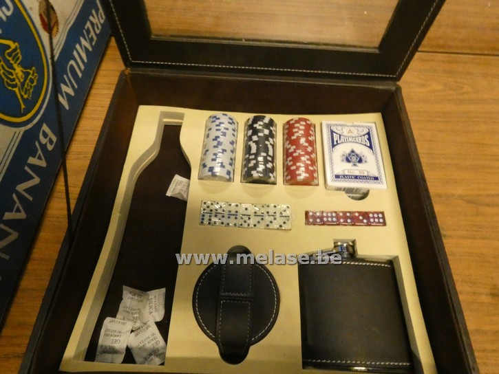 Pokerspel in koffer
