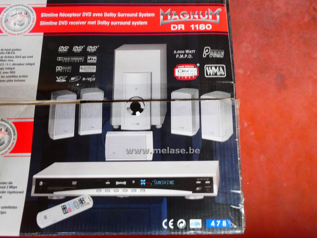 DVD-ontvanger + dolby surround system "Magnum"