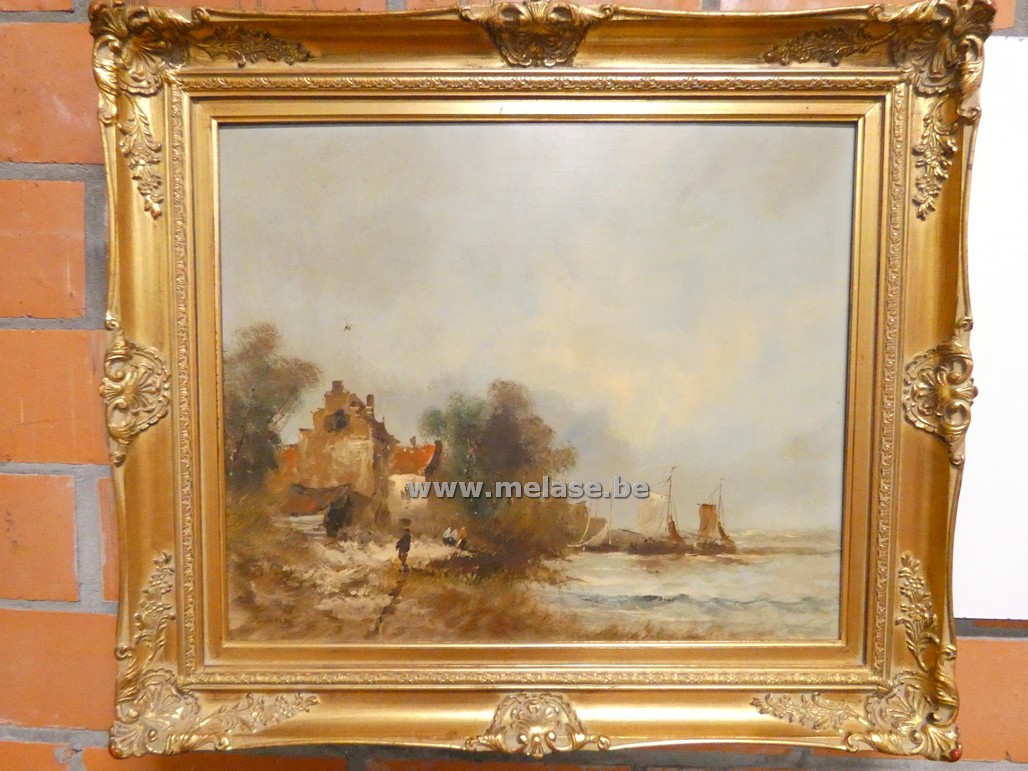 Schilderij "huisje aan zee"