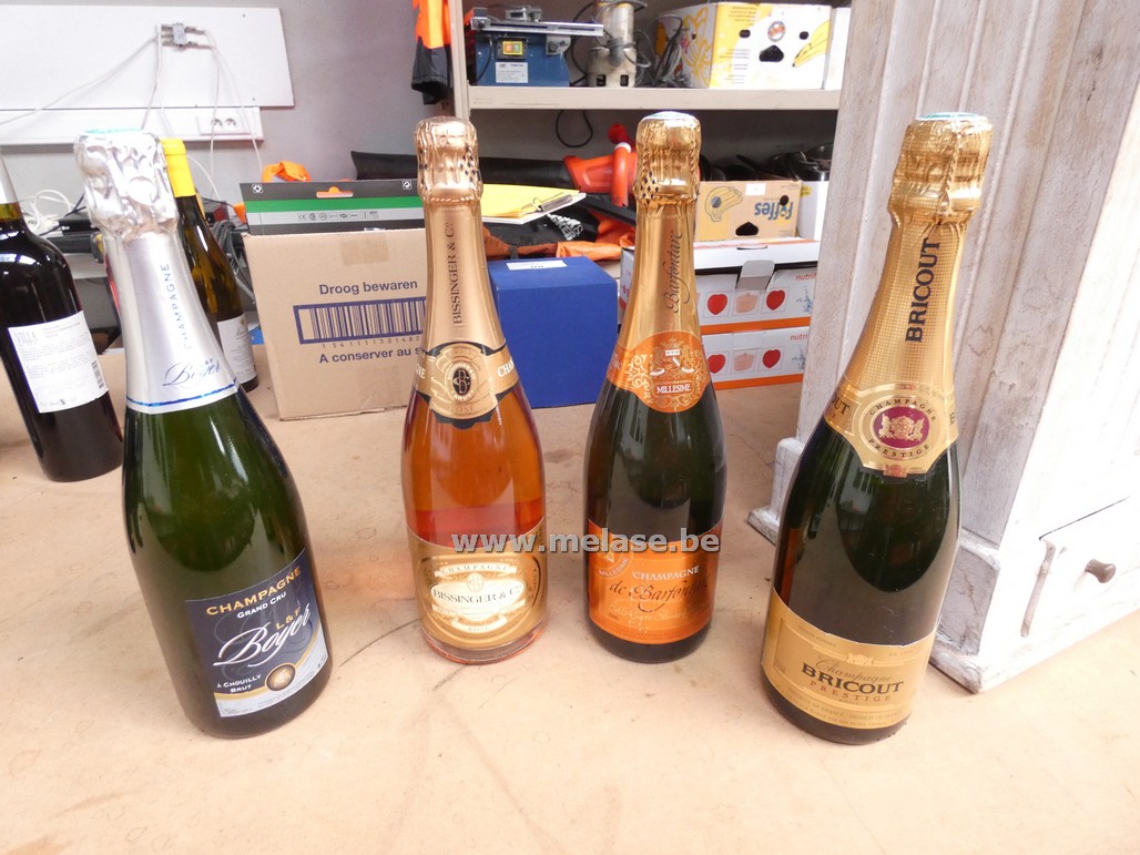 Flessen champagne