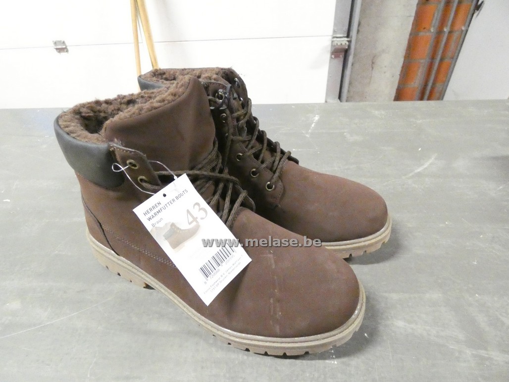 Herenbottines "bruin-daim-pels"