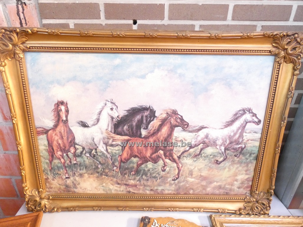 Schilderij "5 paarden"