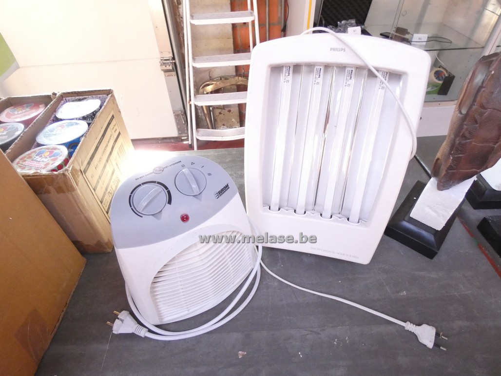 Vuurtje "Eurom" + warmtelamp "Philips"