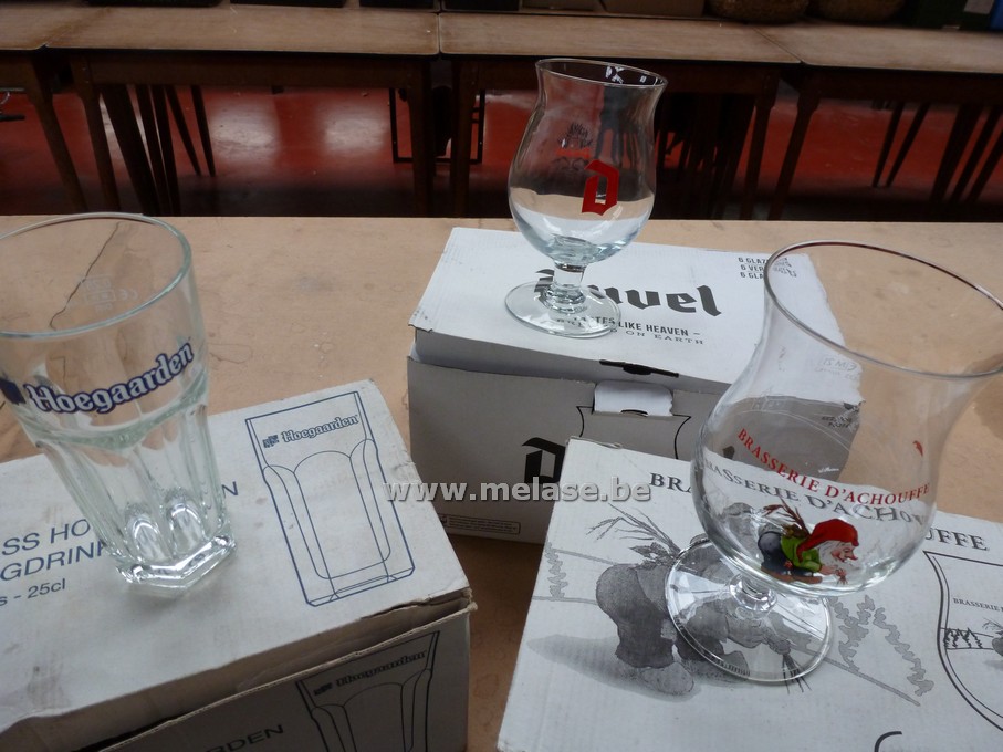 Bierglazen "Duvel - Hoegaarden - L'Achouffe""