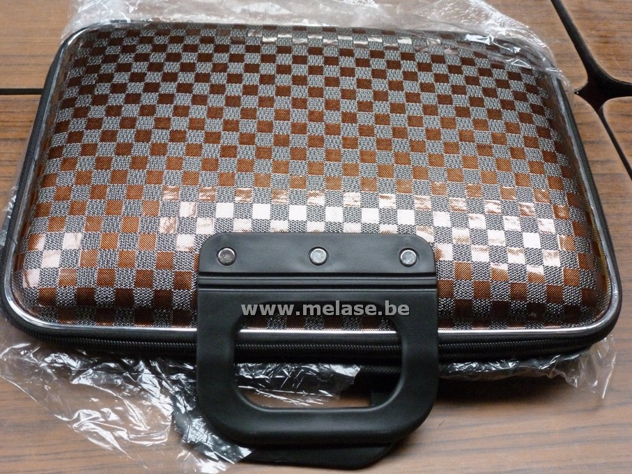Laptoptas "zwart/bruin"