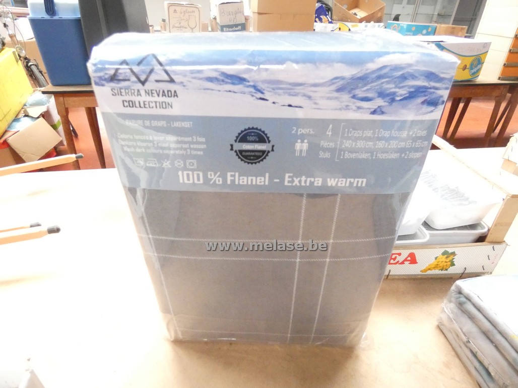 Dekbedovertrek "grijs - flanel"