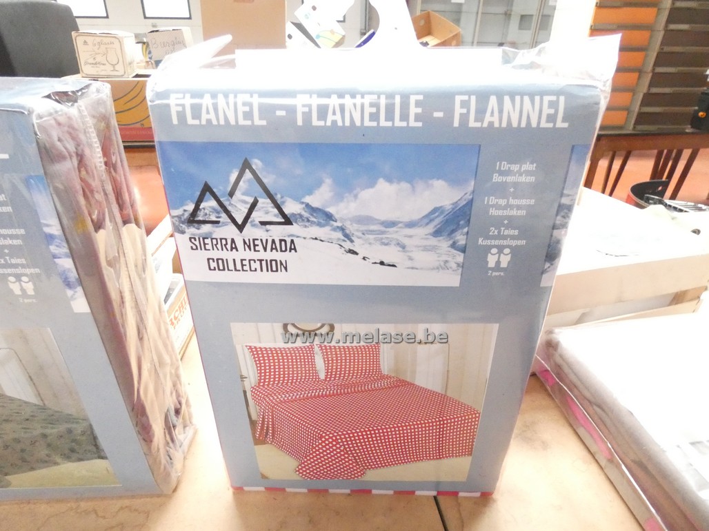 Dekbedovertrek "rood/wit - flanel"