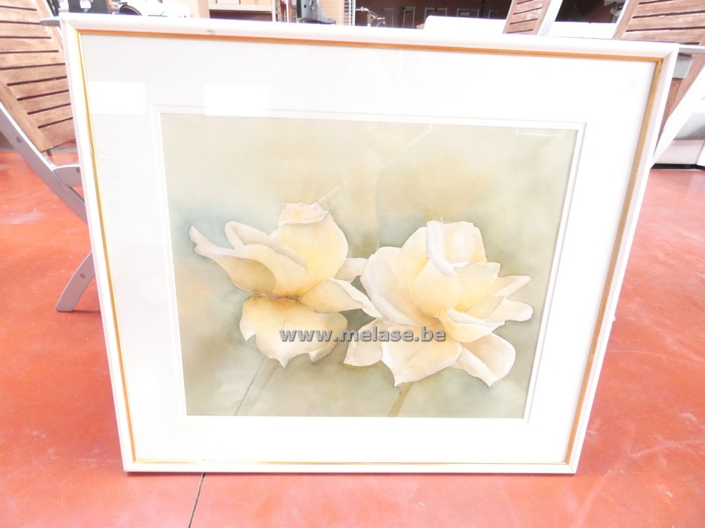 Prent in kader "gele bloemen"