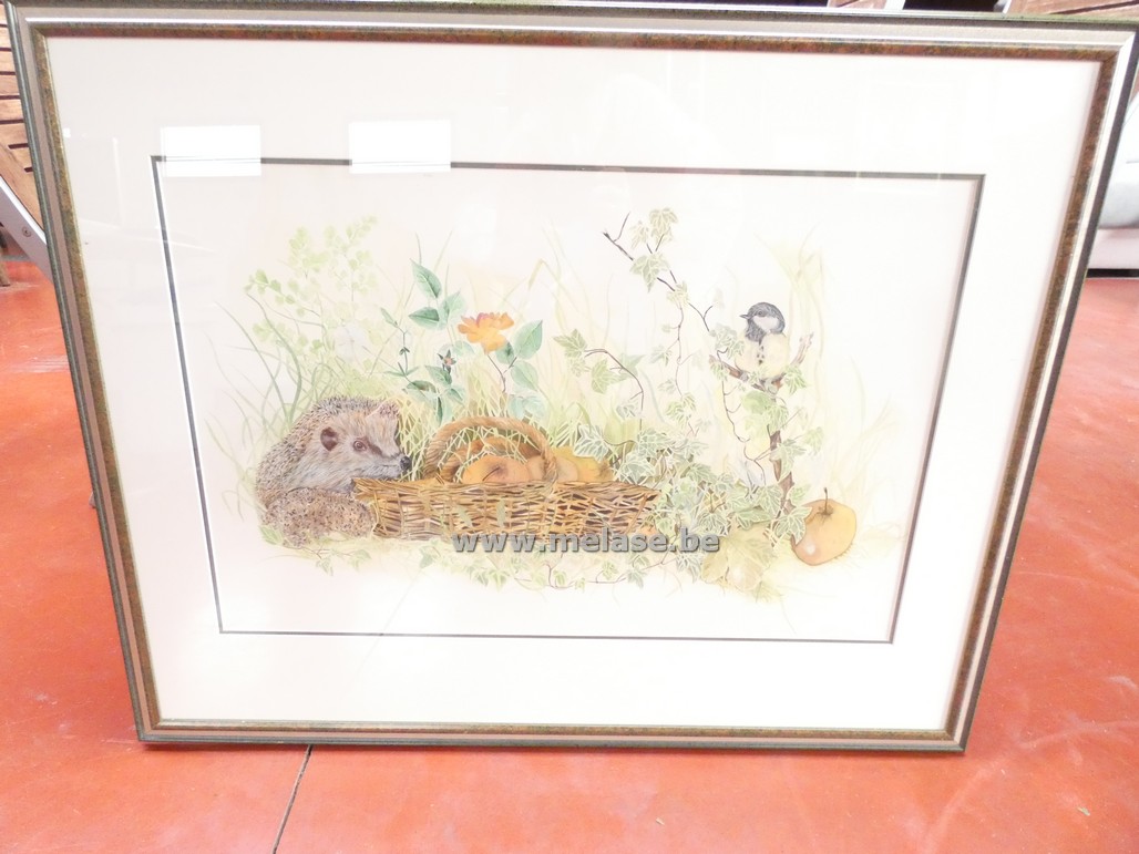 Prent in kader "appelmand in 't groen"