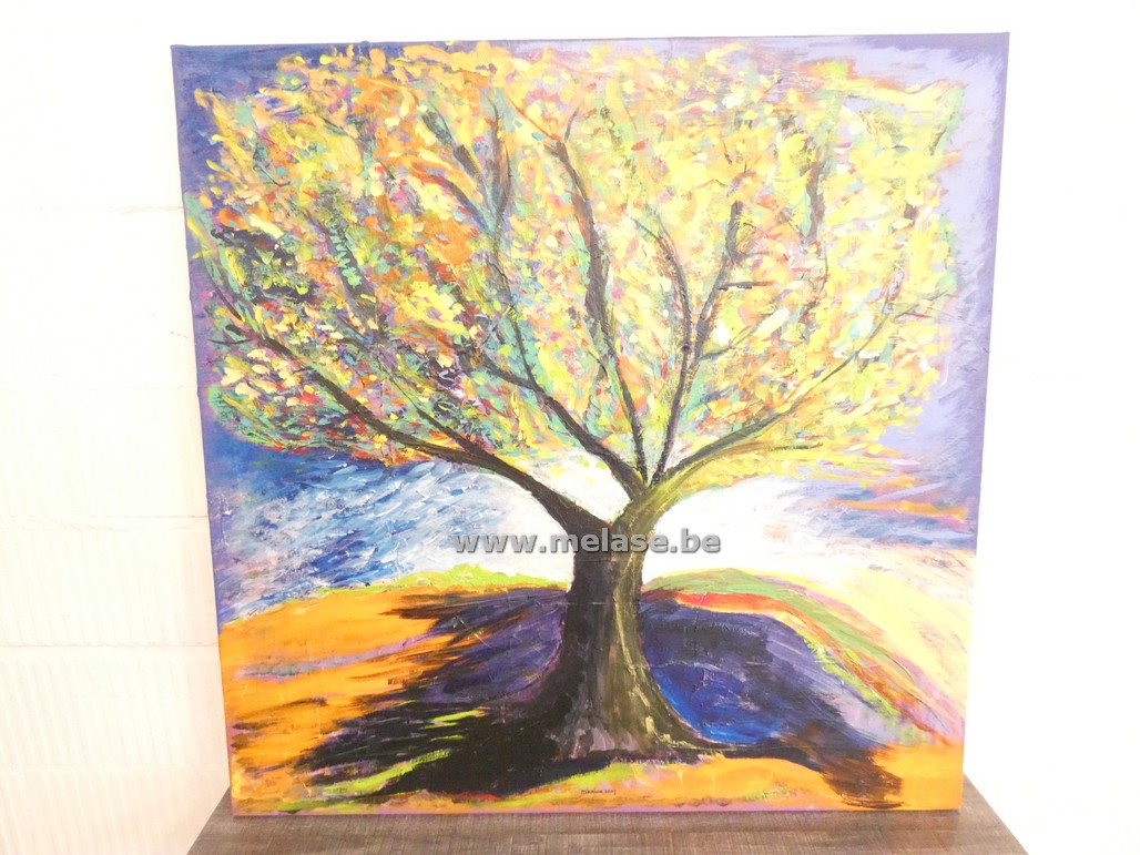 Canvas "Kleurrijke boom"