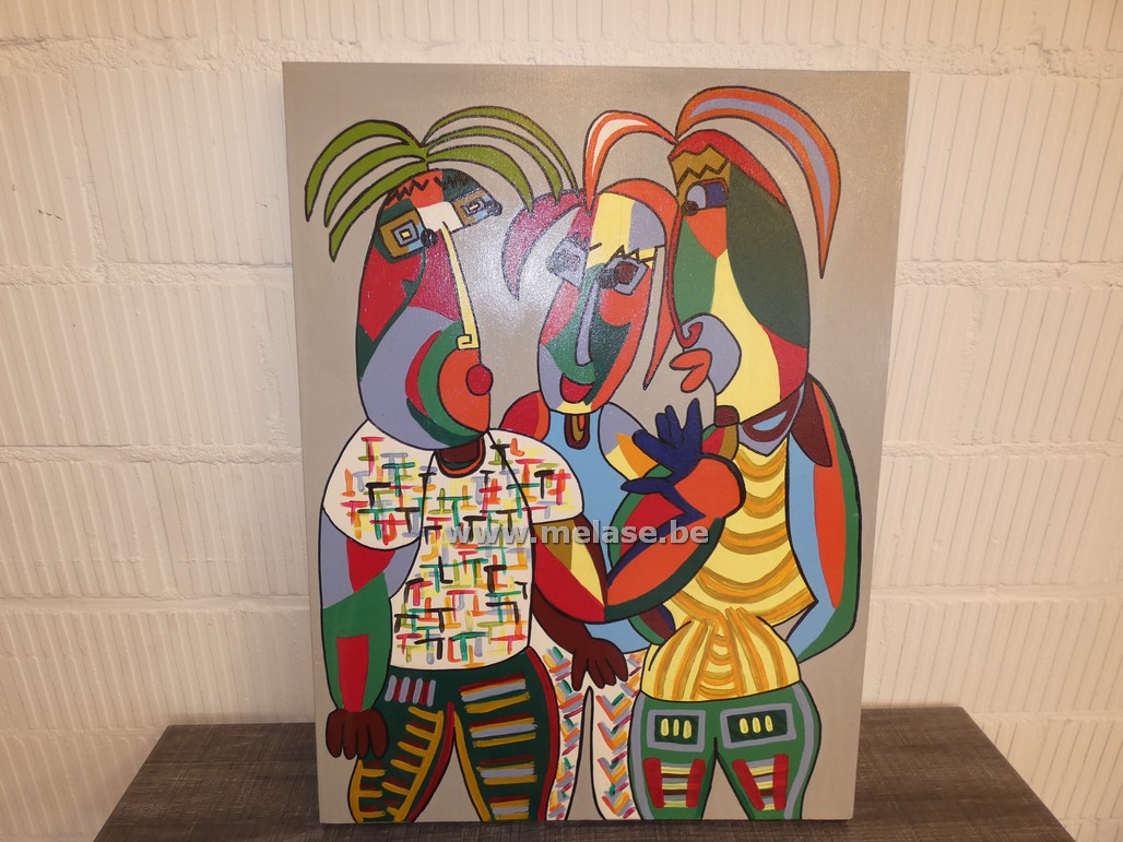 Canvas "3 narren"