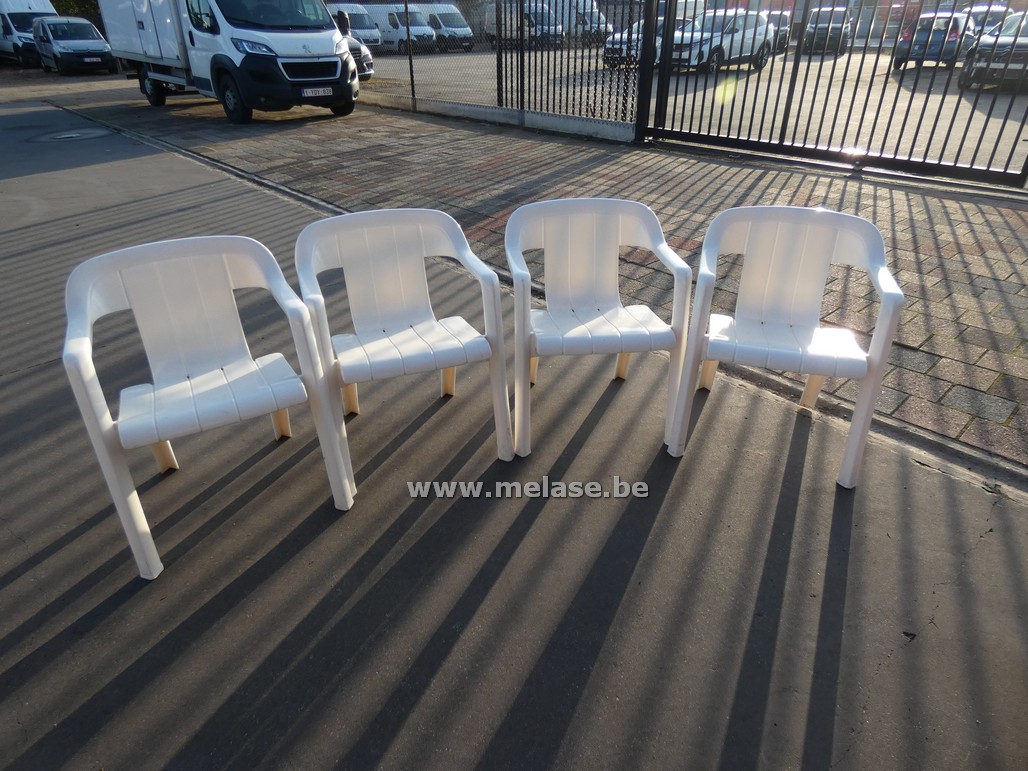 Tuinstoelen "wit-PVC"