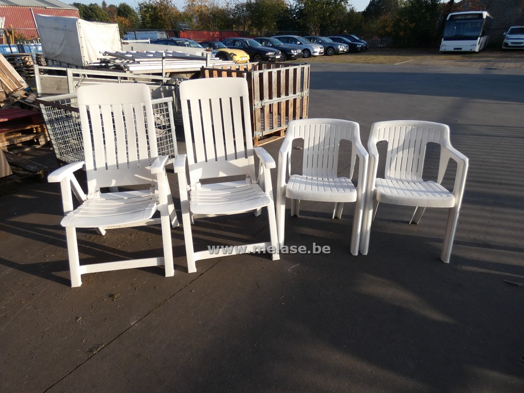 Tuinstoelen "wit-PVC"