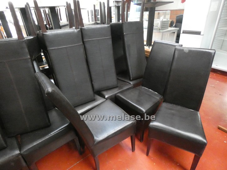 Stoelen "bruin - lederlook"