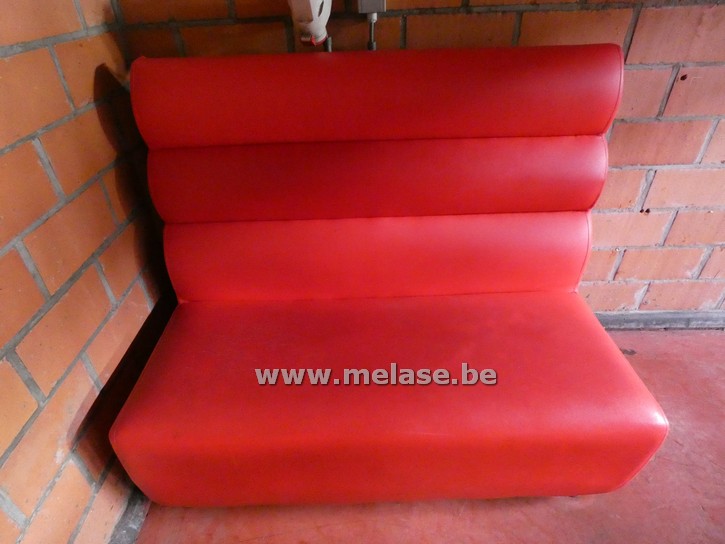 Bank "rood - lederlook"