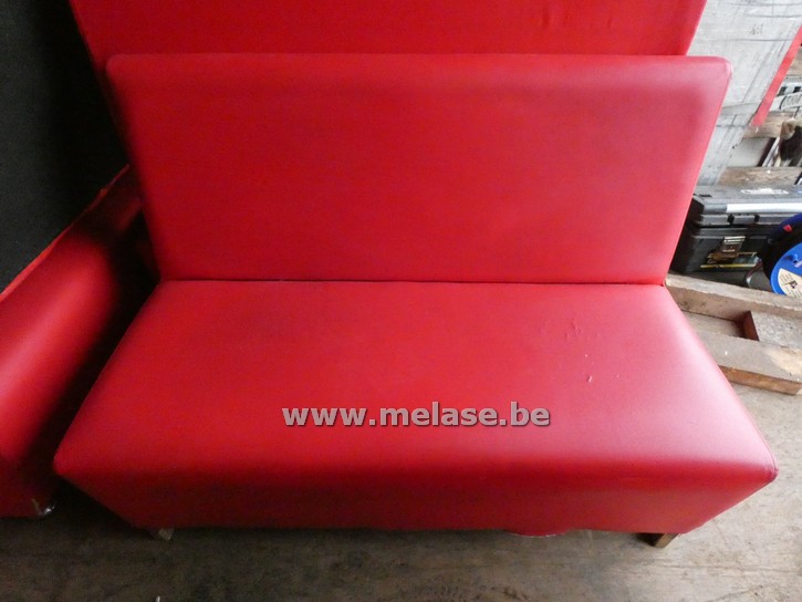 Bank "rood - lederlook"