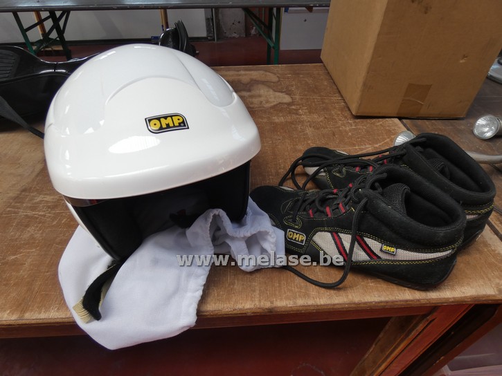 Motorhelm + schoenen "OMP"