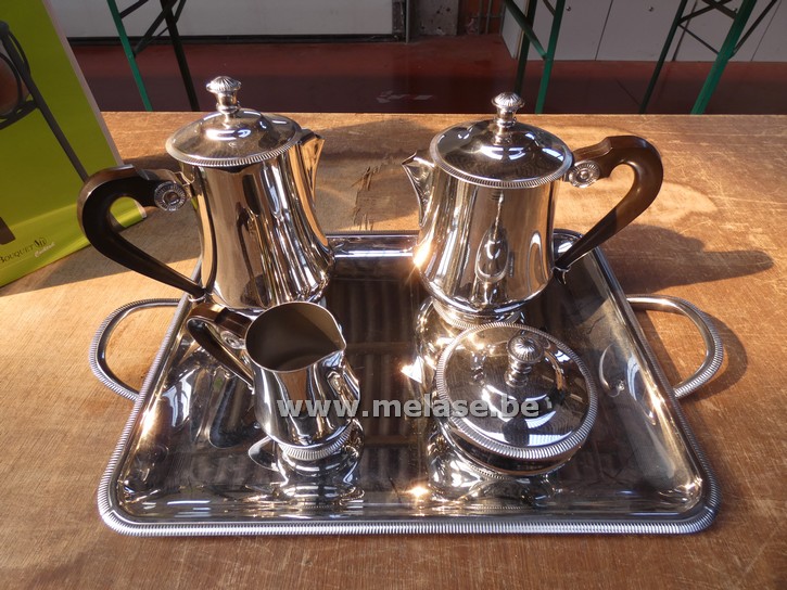 Koffie/theeset "verzilverd"